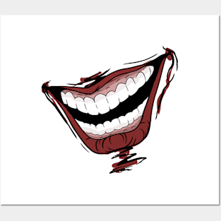 Laughing mouth Posters and Art